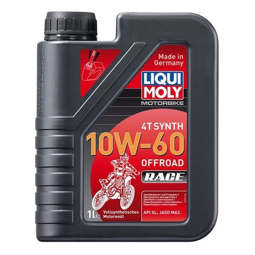 LIQUI MOLY MOTORBIKE 4T SYNTH 10W60 OFFROAD RACE, PLNĚ SYNTETICKÝ MOTOROVÝ OLEJ 1 L