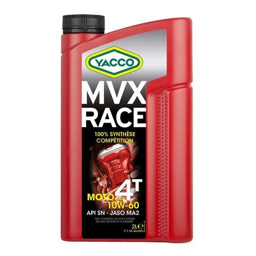 MOTOROVÝ OLEJ YACCO MVX RACE 4T 10W60, YACCO (2 L)