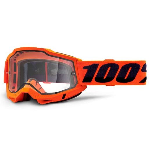 ACCURI 2, 100% ENDURO MOTO OKULIARE ORANGE, ČÍRE DUAL PLEXI