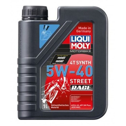 LIQUI MOLY MOTORBIKE 4T SYNTH 5W40 RACE, PLNĚ SYNTETICKÝ MOTOROVÝ OLEJ 1 L