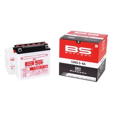 KONVENČNÍ MOTOCYKLOVÁ BATERIE BS-BATTERY 12N5.5-4A VČETNĚ BALENÍ KYSELINY