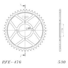 ŘETĚZOVÁ ROZETA SUPERSPROX RFE-476:45-BLK ČERNÝ 45 ZUBŮ, 530