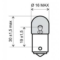 PŘEDNÍ SVĚTLO RMS 246510455 T16 12V 10W