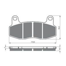 BRZDOVÉ DESTIČKY GOLDFREN 448 S33 OFF-ROAD FRONT