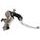 Radiální hlavní brzdový válec ACCOSSATO PC008 PRS 19x17-18-19 se sklápěcí páčkou, stříbrný