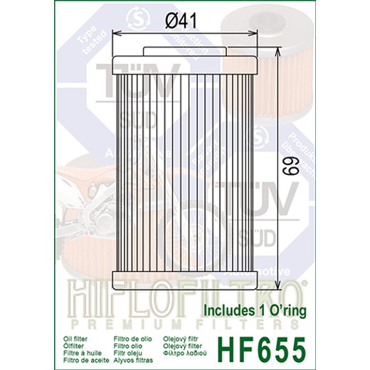 OLEJOVÝ FILTR HIFLOFILTRO HF655