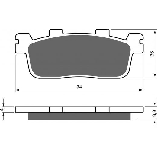 BRZDOVÉ DESTIČKY GOLDFREN 355 S33 STREET REAR