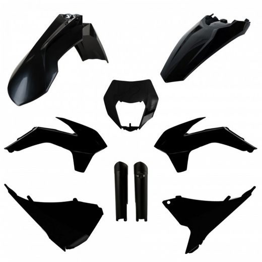 SADA PLASTŮ POLISPORT 91467 ČERNÝ PRO KTM XC-W 300 2014-2015