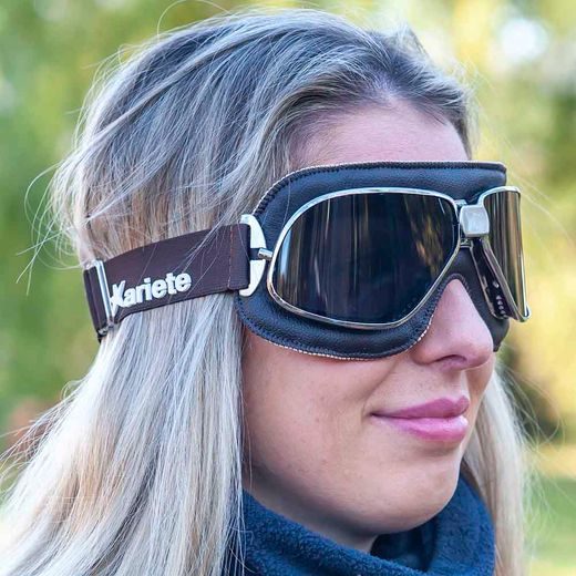 BRÝLE ARIETE ARIETE VINTAGE 13990-MV HNĚDÁ KŮŽE CHROMOVÝ RÁM, KOUŘOVÝ ZORNÍK
