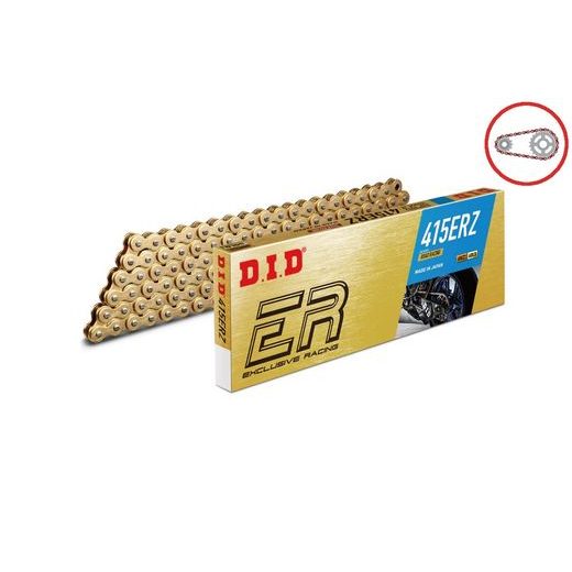 ŘETĚZOVÁ SADA D.I.D CHAIN - ZLATÝ ŘETĚZ 415 ERZ, NETĚSNĚNÝ, KOLEČKO JMT, ROZETA SUPERSPROX PRO HUSQVARNA TC 50, TC 50 MINI 2023-2024