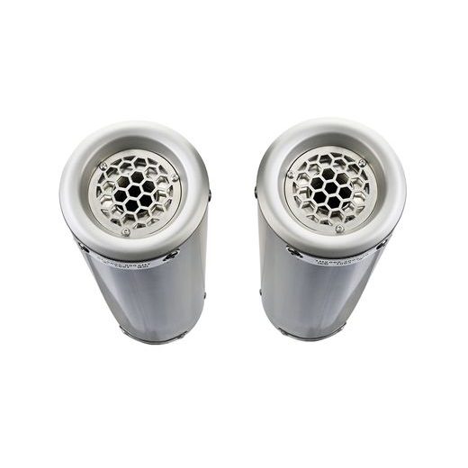DVOJITÁ KONCOVKA VÝFUKU SLIP-ON GPR M3 D.69.M3.INOX BROUŠENÁ NEREZOVÁ OCEL
