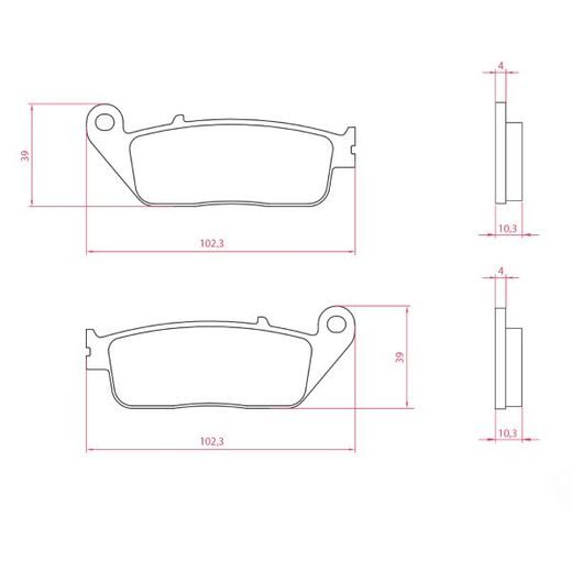 BRZDOVÉ DESTIČKY RMS 225103960 ORGANICKÉ