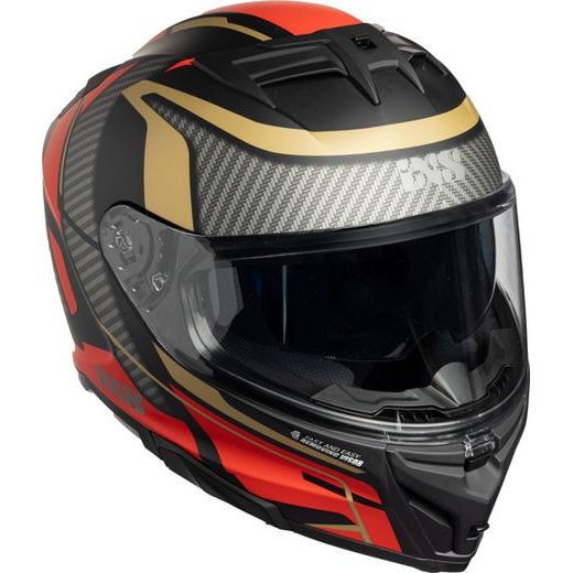 INTEGRÁLNÍ HELMA IXS IXS 912 SV 2.0 BLADE X14094 MATNÁ ČERNÁ - ČERVENÁ - ZLATÁ L