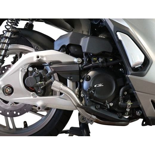 KONCOVKA VÝFUKU SLIP-ON GPR EVO4 ROAD HON.11.EVO4 MATNÁ ČERNÁ ZAHRNUJE SPOJOVACÍ SVOD, ODNÍMATELNÝ DB KILLER A KATALYZÁTOR PRO HONDA SH 350 I 2021-2023