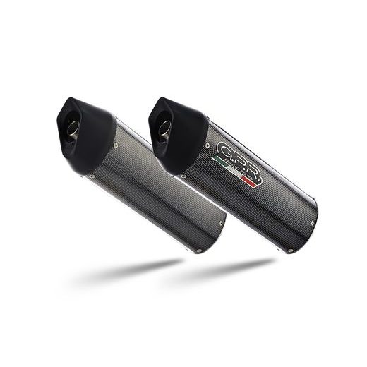 DVOJITÁ KONCOVKA VÝFUKU SLIP-ON GPR FURORE POPPY D.16.24.FUPO MATNÁ ČERNÁ