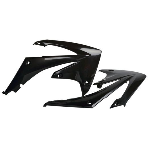 SPOILERY CHLADIČE POLISPORT 8412700003 (PÁR) ČERNÝ PRO HONDA CRF 450 R 2009-2012, HONDA CRF 250 R 2010-2013