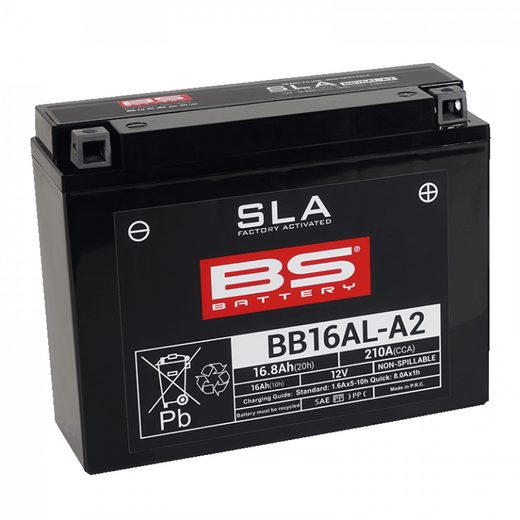 TOVÁRNĚ AKTIVOVANÁ MOTOCYKLOVÁ BATERIE BS-BATTERY BB16AL-A2 (FA) (YB16AL-A2 (FA)) SLA