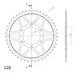 ŘETĚZOVÁ SADA EK - STŘÍBRNÝ ŘETĚZ 520 SRX, X-KROUŽEK, KOLEČKO JT POGUMOVANÉ, ROZETA SUPERSPROX PRO KAWASAKI ER-6N 650 2006-2016