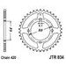ŘETĚZOVÁ SADA EK - STŘÍBRNÝ ŘETĚZ 420 SH, NETĚSNĚNÝ, KOLEČKO JT, ROZETA JT PRO YAMAHA TT-R 110 E 2008-2025
