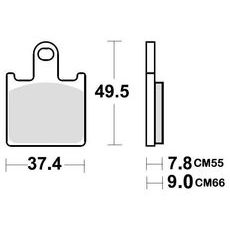 BRZDOVÉ DESTIČKY, BRAKING (SEMI METALICKÁ SMĚS CM66) 2 KS V BALENÍ