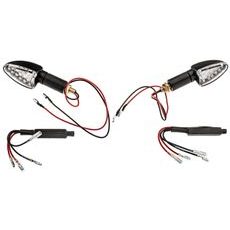 BLINKR LED ARROW DLOUHÝ, OXFORD (ČIRÉ SKLÍČKO, ČERNÝ PLÁŠŤ, PÁR)