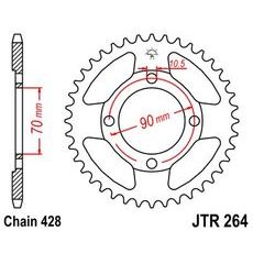 ŘETĚZOVÁ ROZETA JT JTR 264-45 45 ZUBŮ, 428