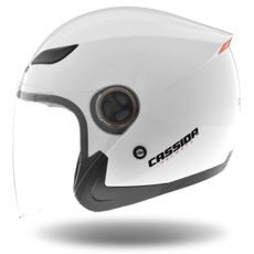 CASSIDA OTEVŘENÁ MOTO PŘILBA REFLEX BÍLÁ 