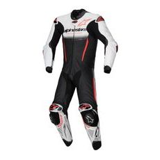 JEDNODÍLNÁ KOMBINÉZA GP-R7, TECH-AIR READY/KOMPATIBILNÍ, ALPINESTARS (BÍLÁ/ČERNÁ/ČERVENÁ FLUO) 2025