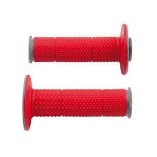 GRIPY FULL DIAMOND (DVOUVRSTVÉ, EXTRA MĚKKÉ), RTECH (ČERVENO-ŠEDÉ, PÁR, DÉLKA 116 MM)