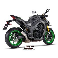 SC PROJECT KAWASAKI Z1100-SE 2026 TITANOVÝ VÝFUK CR-T S MŘÍŽKOU PROTI KAMENŮM
