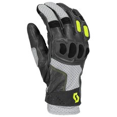 SCOTT PÁNSKÉ KOŽENÉ MOTO RUKAVICE SPORT ADV DARK GREY LIME GREEN