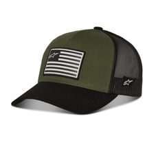 ALPINESTARS KŠILTOVKA FLAG SNAP HAT (ZELENÁ/ČERNÁ)