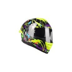 PŘILBA LAZER RAFALE SR CRAZY BELGIE (ČERNÁ/FIALOVÁ/FLUO ZELENÁ)