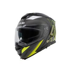 YOHE VÝKLOPNÁ MOTO PŘILBA 937 DOUBLE VISOR ČERNÁ FLUO