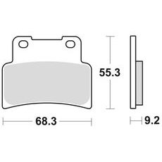 BRZDOVÉ DESTIČKY, BRAKING (SINTEROVÁ SMĚS CM55) 2 KS V BALENÍ