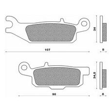 BRZDOVÉ DESTIČKY (SMĚS OFF ROAD ATV SINTERED) NEWFREN (2 KS V BALENÍ)