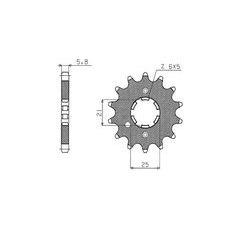 ŘETĚZOVÉ KOLEČKO PRO SEKUNDÁRNÍ ŘETĚZY TYPU 520, BRAKING (14 ZUBŮ)