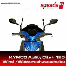 SPEEDS PLEXI ŠTÍT KYMCO AGILITY CITY+ 125/125I CBS S DRŽÁKEM