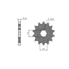 ŘETĚZOVÉ KOLEČKO PRO SEKUNDÁRNÍ ŘETĚZY TYPU 520, SUNSTAR (13 ZUBŮ)