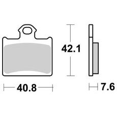 BRZDOVÉ DESTIČKY, BRAKING (SINTEROVÁ SMĚS CM44) 2 KS V BALENÍ