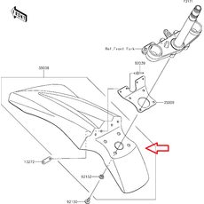BLATNÍK PŘEDNÍ NA KAWASAKI KLX230R