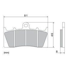 BRZDOVÉ DESTIČKY, NISSIN (SEMI-METALICKÁ SMĚS) 2 KS V BALENÍ