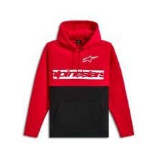 MIKINA PARALLEL HOODIE, ALPINESTARS (ČERVENÁ/ČERNÁ)