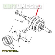 1. KLIKOVÁ HŘÍDEL LINHAI (KOMPLET S OJNICÍ)