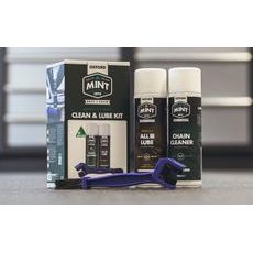 MINT MOTO SADA ČISTIČE A MAZIVA NA ŘETĚZY VČ. KARTÁČE (2X SPREJ O OBJEMU 250 ML)