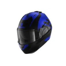 SHARK PŘEKLOPNÁ PŘILBA  EVO ES MATNÁ ČERNO MODRÁ