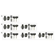 SET 3 BEZPEČNOSTNÍ ZÁMEK, 2X KLÍČ, KAPPA KSL103