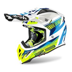 PŘILBA AVIATOR NOVAK 2.3 AMSS, AIROH - ITÁLIE (MODRÁ/FLUO)