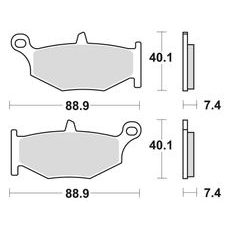 BRZDOVÉ DESTIČKY, BRAKING (SINTEROVÁ SMĚS CM56) 2 KS V BALENÍ