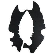 GUMOVÉ PROTEKTORY RÁMU KAWASAKI, VIBRAM (SADA, ČERNÁ)